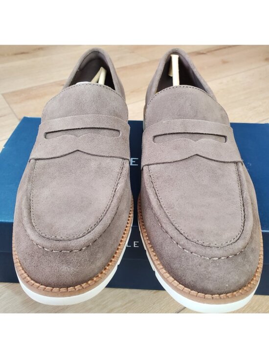Cole Haan Mens Suede Penny Loafers Size 8 Truffle Brown Leather C41635 Dress New main image 8